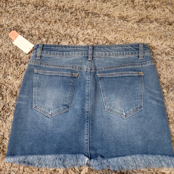 GB exposed zipper denim skirt NWT - Picture 2 of 4